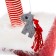 The house is small for cats, fur/velor, 34 x 34 x 60 cm, burgundy