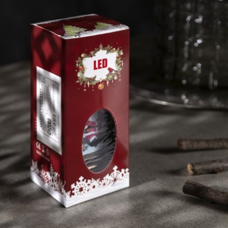 LED figure "Bronze Lantern with Santa Claus" 5.5 × 13 × 5.5 cm, plastic, batteries AG13x3, glow warm white-3