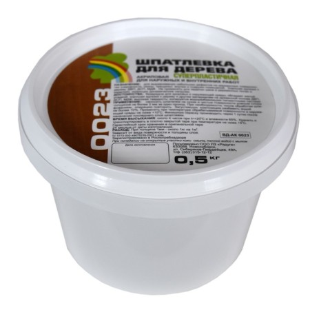 Acrylic putty "Rainbow 0023", oak 0.5 kg-1