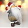 Polystone souvenir "Santa Claus in the jumpsuit with a bear cub" 8x6.7x4.7 cm