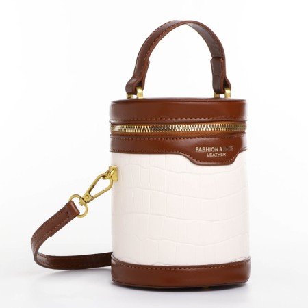 Cross-bodi with lightning, white/brown color-2