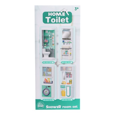 A set of furniture for dolls "POSTICH", washing machine, accessories mix-12