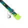 Koshachi collar with a cat-shaped buckle, width 1 cm, dark green