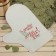 Mitten for a bath with embroidery "In a healthy body Healthy mind" The first variety