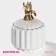 Ceramic bank for bulk products of the Golden Bunny, 600 ml, white color