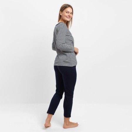 Female homemade set (jumper/pants), blue color, size 44-2