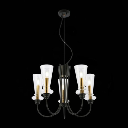 Suspended EVOLUCE lamp. Sle112403-05. Rammo. 5x40 watts, E14, 54x54x44 cm, black color-1