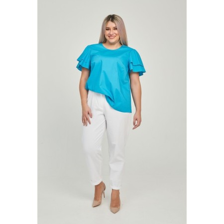 Female blouse, size 56, turquoise color-1