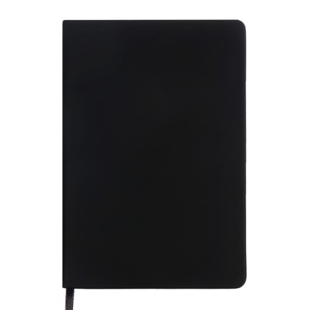 Leduced Diary A5, 140l, Cage, leatherette, elastic band, yellow cut, black-1