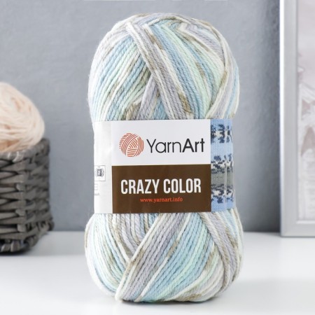 Yarn "Crazy Color" 25% wool, 75% acrylic 260m/100g (179 ice-run)