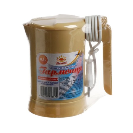 Electric kettle SHAMS SH-002 Harmony, 0.5 L, plastic, 800 W, beige-7