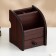 Organizer 2 sections, 1 drawer, series of cherry with Kant Black, 12x12x14cm