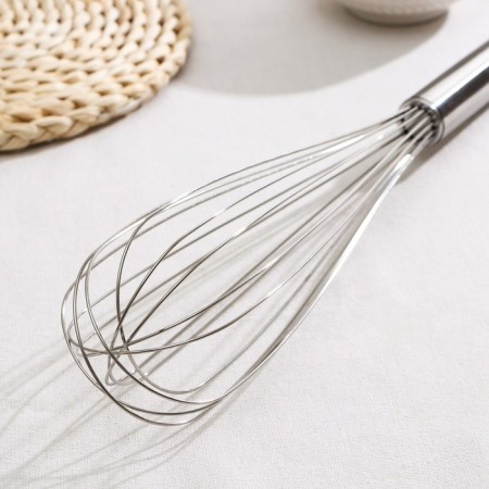 Konfinetta “Silver” whisk for whipping, string 1.3 mm, 42 × 8 × 8 cm, silver color-2