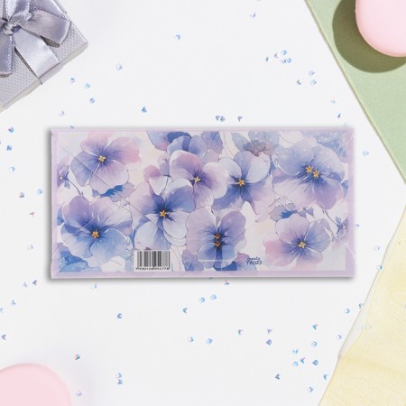 Money envelope "Congratulations!" violets, 16.5 x 8 cm-2