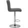 Barpered chair PASKAL Metal/Eco -leather, chrome/gray 43x53x89 cm
