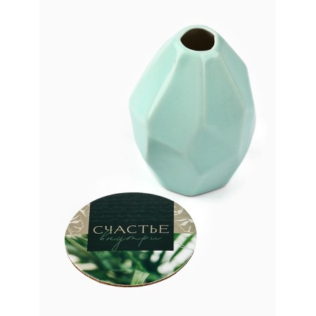 Vase for flowers and stand “Happiness inside”, 9 x 7 x 7 cm.-7
