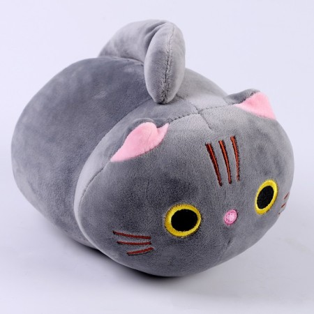 Soft toy "kitten", 20 cm, gray color-4