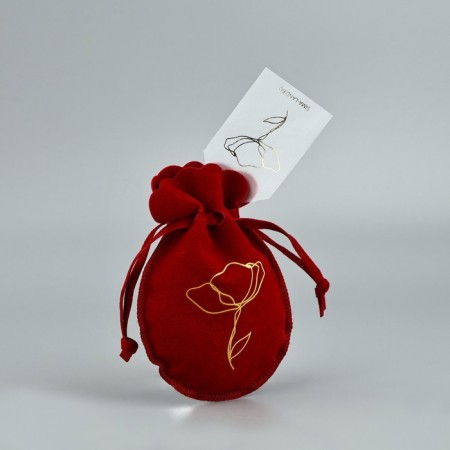 Sucker “flower”, red, embossing, 9 × 12 cm-1