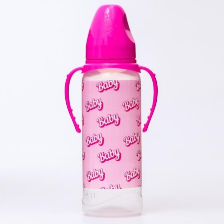 Baby feeding bottle, classic throat, 0 months, 250 ml., Cylinder, with handles-10