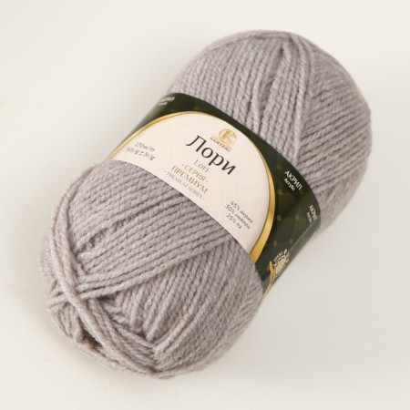 Lori yarn 45% acrylic, 30% nylon, 25% PE 170m/50g (008 - silver)-1