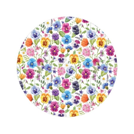 Pareo and beach rug "colors of flowers", d = 150 cm-1