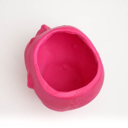 Figure pot "Girl's head" Pink, 16x14x16cm-4