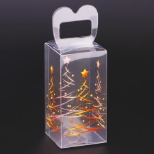 New Year. Box Gift New Year Folding PVC 