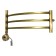 Domoterm electric heated towel rail "Calipso", 500 x 700 mm, 9 crossbars, lion, bronze