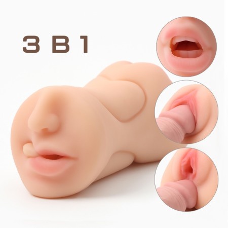 Masturbator Oka-hips 3 in 1, super realistic, bright