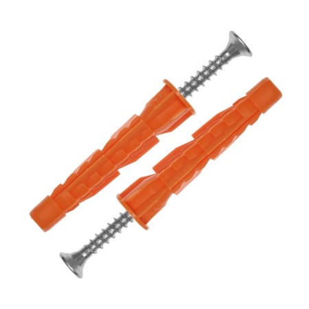 Dowel "Zubble", universal, with a side, with a screw, polypropylene, 10x61 mm, 8 pcs