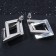 Earrings Metal "Geometry" Symbiosis, Color silver
