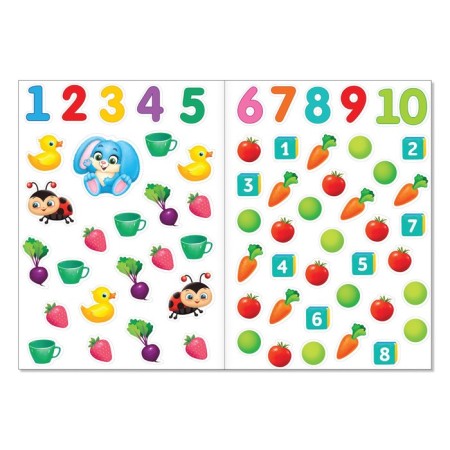 Stickers reusable "numbers", A4 format-2