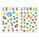 Stickers reusable "numbers", A4 format