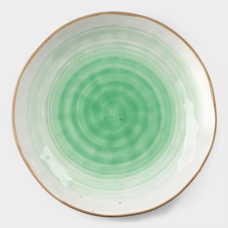 Porcelain Porcelain Deep shade "Cosmos", 550 ml, d = 21.5 cm, green color