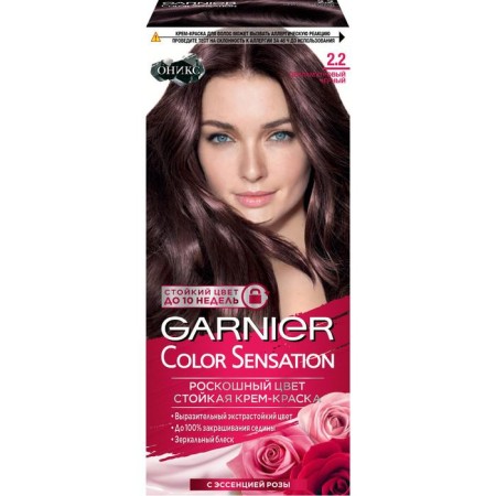 Garnier Color Sensation Cream-hair, tone 2.2 pearl black