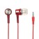 Headphones Luazon LN-3, vacuum, red