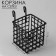 Basket on a grid, 9 × 9 × 9.5 cm, black color