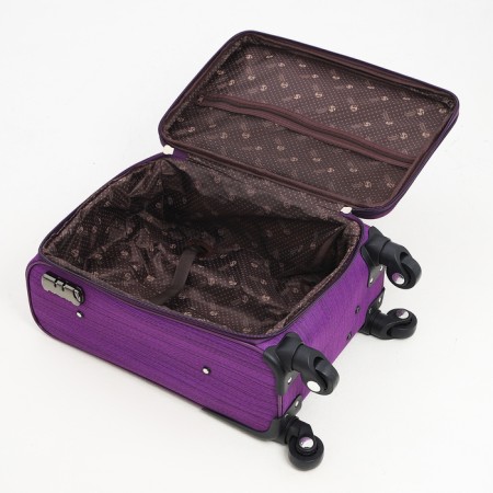 Small 20 suitcase, lightning department, code castle, 4 wheels, outer pocket, purple color-8