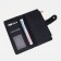 Women's wallet on the button, black color