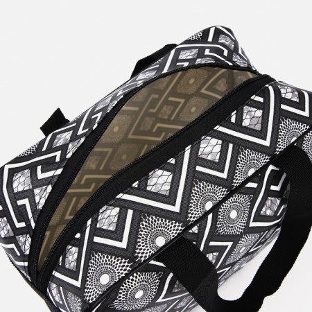 Cosmetic bag with lightning, black color-2