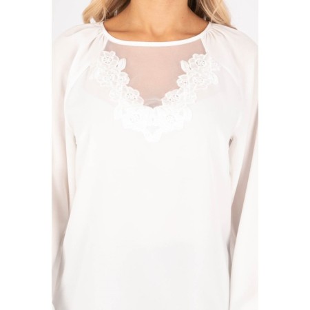 Female blouse, size 46, white color-3