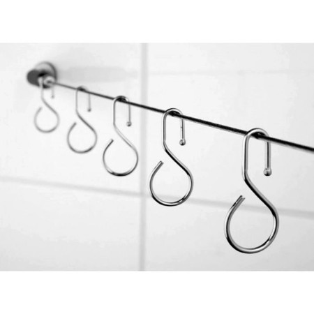 Hooks for cable, color chromium 16pcs