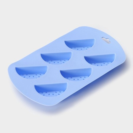 Baking shape of the share "watermelon slices", silicone, 19 × 11 × 1.5 cm, 6 cells (4 × 2.5 cm), color mix-3