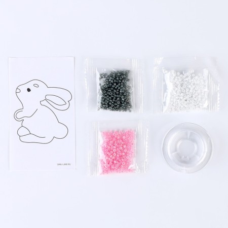 Beadwork. Brooch "Fairytale Bunny", a set for creativity-4