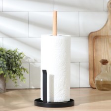 Standing for paper towels of the “Aesthetics” shade, 13.5 × 13.5 × 29.5 cm, black color