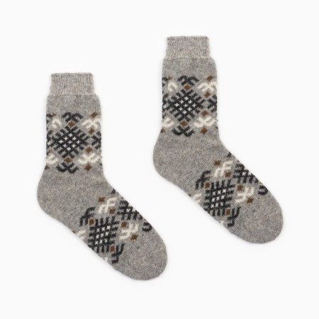 Male wool socks, gray color, size 27