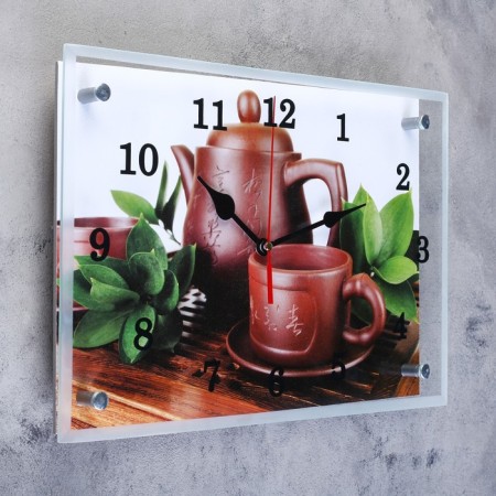 Carty clock is wall, series: interior, Japanese tea set, 25x35 cm-1