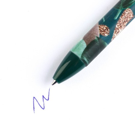 Automatic matte ballpoint pen "Golden Teacher", 0.7 mm-1