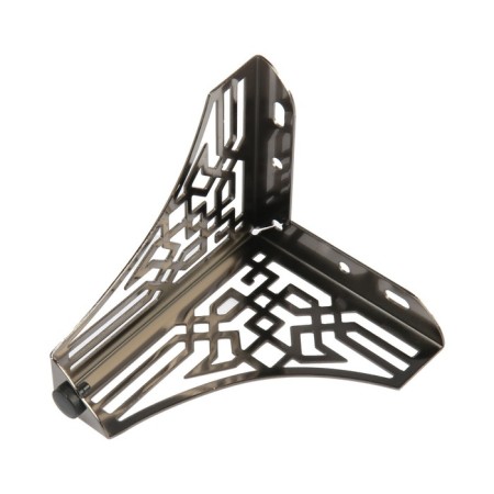 Furniture support cappio carved OP01, h = 130 mm. 10.5*10.5, glossy color black-2