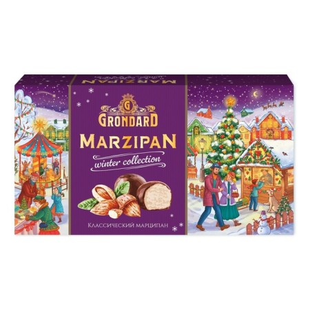 New Year. New Year's glazed "marzipan classic" candies, 126 g
